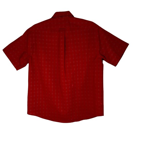 Towncraft Men's Size Large Red Plaid Short Sleeve Button-Down Shirt - Picture 2 of 10